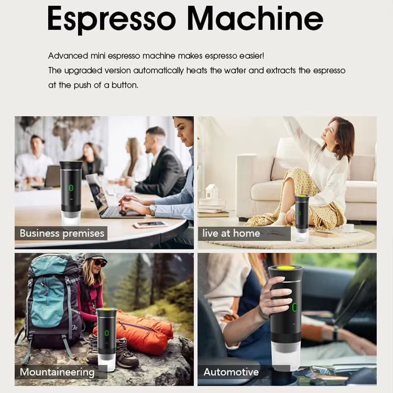 USB Rechargeable Portable Coffee Maker for Capsules 3-In-1 Capsule Coffee Maker Small Wireles Electric Espresso Machine Dropship